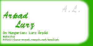 arpad lurz business card